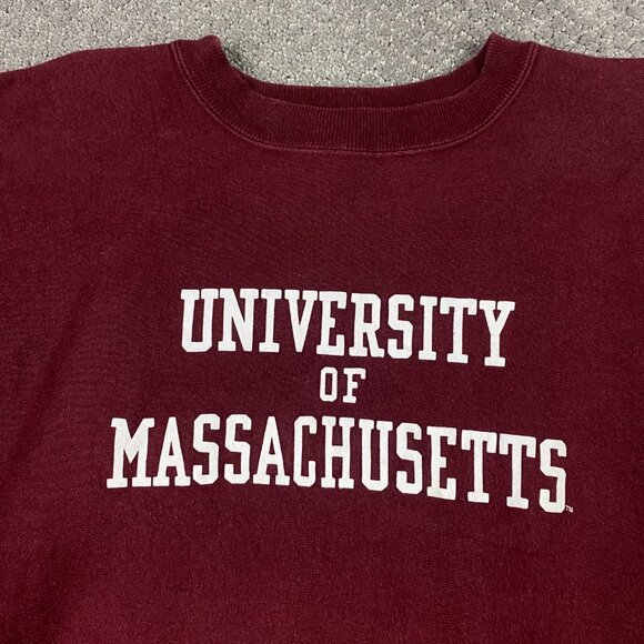 Vintage Champion Reverse Weave Sweatshirt University of Massachusetts Medium - Picture 3 of 12